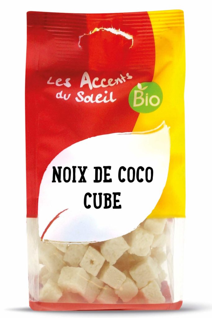 Noix de coco en cube - Les accents du soleil